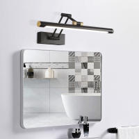Lámpara De Pared Moderna Simple Con Espejo Cuerpo Metálico Y Sombrilla De Acrílico Plegable Sconce LED Para Hotel Baño Exposición De Arte - details 2