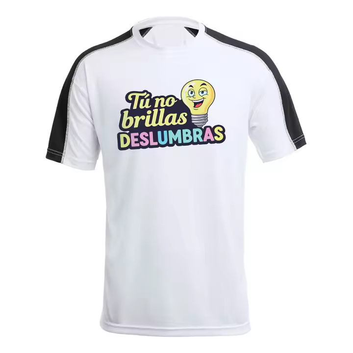 MERCHANDMANIA CAMISETA técnica franja mangas NEGRA frase bonita motivadora motivacion personas tshirt - 1