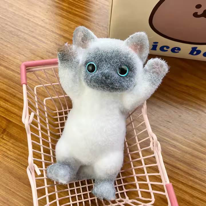 Juguete De Mano De Gato Grande En Silicona Suave Para Alivio Del Estrés Regalo Para Niños Y Adultos Figura De Gato Mochi - 1
