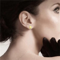 Pendientes Puzzle de Acero Inoxidable Dorado - Diseño Lúdico - Resistente Al Agua - Pack de 2 Unidades - details 0