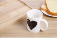 Taza De Café Cerámica Cambio De Color En Forma De Corazón De Durazno 330ML Diseño Creativo Regalo Preferido Para El Día Del Amor Taza Mágica Para Bebidas - details 1