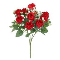 Nueva Arreglo De Rosas Artificiales En Vaso Para Decoración De Hogar Boda Fiesta Cumpleaños Regalo De Aniversario Decoración De Casa - details 1