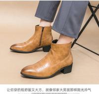 Botas De Negocios Para Hombre Estilo Británico Vintage Hechas a Mano En Cuero PU Botas De Tobillo Materiales De Suela Y Lining De PU - details 9