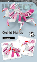Bloques De Construcción De Insectos Orchid Mantis Sphecidae Mini Modelo De Animal Para Juego Creativo Y Decoración De Escritorio Regalos Para Niños En Navidad Y Cumpleaños - details 11