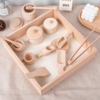 Juego De Rompecabezas Sensorial Montessori Set De Cocina Simulado Juguetes De Madera Para Educación Temprana Experiencia Familiar Edad Infantil - details 2