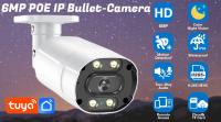 Cámara IP Tuya 6MP POE Vigilancia De Video HD Exterior H.265 Lente 3.6mm Almacenamiento Interno 128G Visión Nocturna Color Audio Bidireccional - details 0