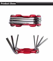 Kit De Herramientas De Reparación De Bicicleta Multifuncional Portátil 7 En 1 Láminas De Aleación De Acero Ajustable Allen Hexagonal Para Ciclismo Y Montañismo - details 3