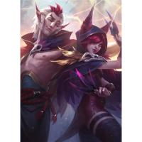 Póster De Pared HD De Liga of Legends Personajes Populares Xayah Rakan Yasuo KaiSa Ahri Jinx En Lienzo Para Decoración Del Hogar Arte Clásico Sin Marco - details 2