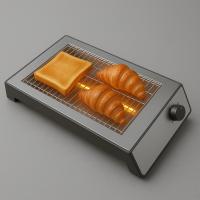 Tostadora Eléctrica Horizontal Plana 600W – 2 Tubos de Cuarzo, Calentado Rápido, Compacta y Versátil, Ideal para Pan, Bollería y Recalentar Comidas. Garantia - details 1