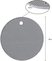 Salvamanteles de silicona de 4 piezas, albrilla antideslizante de silicona para olas, resistente al calor, para aislamiento - details 0