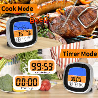 Termómetro Digital De Cocina Con Pantalla Táctil Y Timer Para Asado BBQ Cocción De Carne Modo Cocinar Precisión Alta Material Plástico - details 4