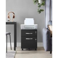 Archivador con cerradura y 2 cajones, pedestal con 5 ruedas, rieles ajustables, ideal para oficina en casa, disponible en blanco o negro - details 2