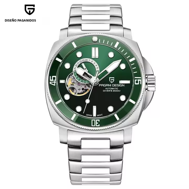 Reloj Mecánico Automático Pagani Design 2024 NH39 Para Hombre Acero Inoxidable Cristal De Zafiro Resistente Al Agua 10 Bar Estilo Deportivo Y Casual - 1