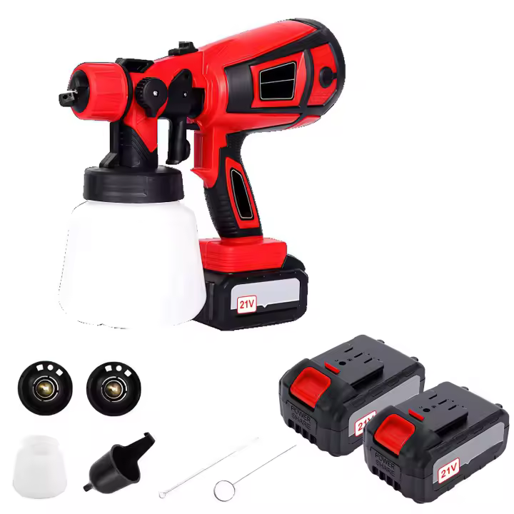 eléctrica sin cables, aerógrafo con revestimiento de acero para muebles de coche, batería recargable de 1000ML, bricolaje para el hogar PISTOLA DE PULVERIZACIÓN - 1