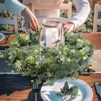Vine De Hojas De Eucalipto Artificiales Para Decoración De Boda Y Jardín Planta Falsa De Hojas Verdes Para Arco De Boda Y Decoración Del Hogar - details 12