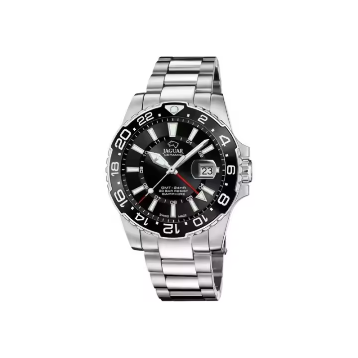 Reloj Jaguar J1011/6 Hombre - Ceramic GMT, Esfera Negra, Cristal Zafiro - 1