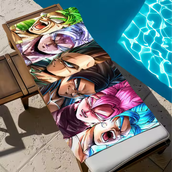 Toalla De Playa Y Piscina D-DRAGON Anime BALL Secado Rápido Suelta De Arena Tamaño Portátil Para Viajes Y Natación - 1
