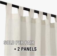 Cortinas de Lino para Salón,2 Piezas,Visillo Translúcido, Cortinas con Ojales modernos, Decorativas para Ventana, Habitación y D - details 3