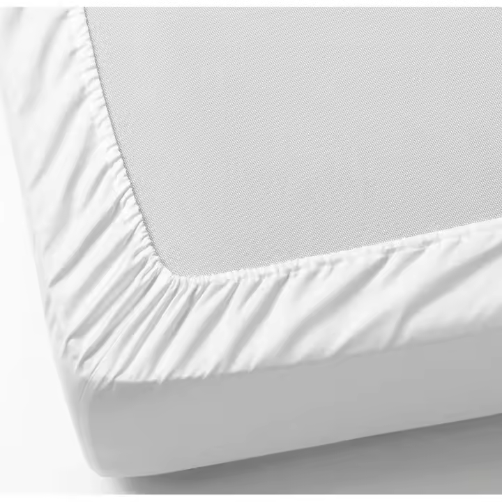 Sábana Bajera Elástica Blanca Hotel Tejido Polialgodón 144 Hilos Color BLANCO Talla Cama 180 - 1