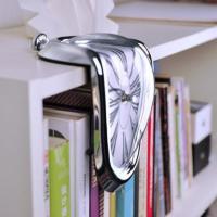 Reloj de pared distorsionado, decoración del Hogar, oficina, Gift (Plata) - details 1