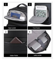 Mochila Expansible de 40L con Puerto de Carga USB Bolsa de Laptop Impermeable Diseño Sólido - details 5