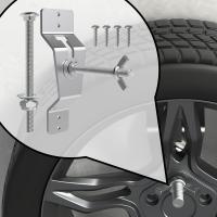 Soporte De Neumático De Reserva Para Coche Accesorios De Remolque Soporte De Pared Para Neumático De Reserva Para Carga De Vehículo Y Camión Material De Acero Inoxidable - details 1