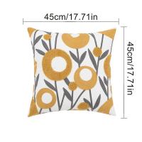 Funda De Cojín Decorativa Boho Floral Bordada En Algodón Suave Y Estilizada Para Sofá Y Cama - details 1