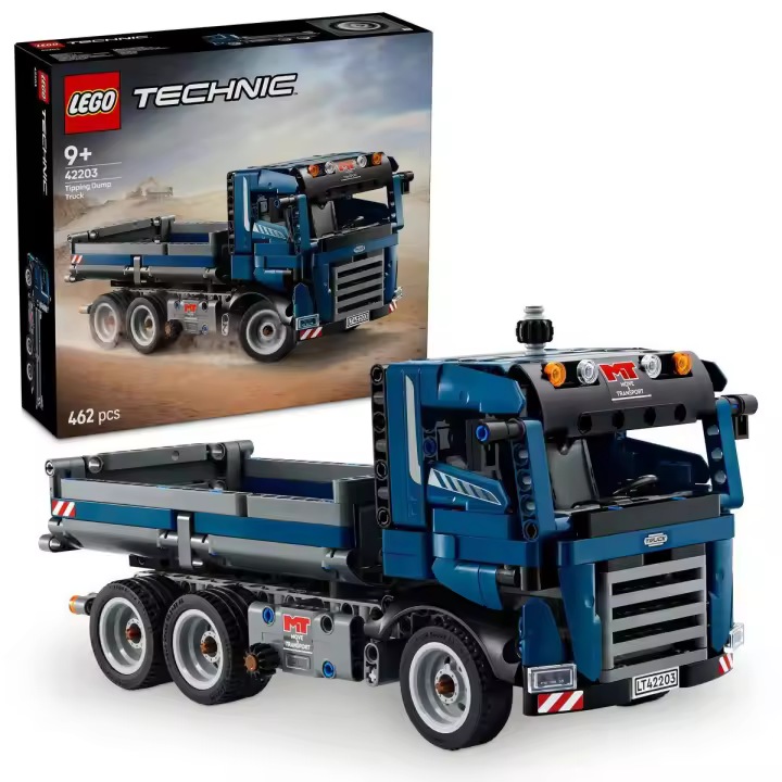 LEGO 42203 Technic Volquete Basculante, Vehículo de Obra y Construcción de Juguete, Camión Azul para Construir con Dirección y Caja Móvil, Regalo de Cumpleaños para Niños y Niñas de 9 Años o Más - 1