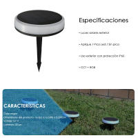 Pica Solar LED - RGB + CCT - IP65 -  En suelo y pared -  Pack x3 - details 2