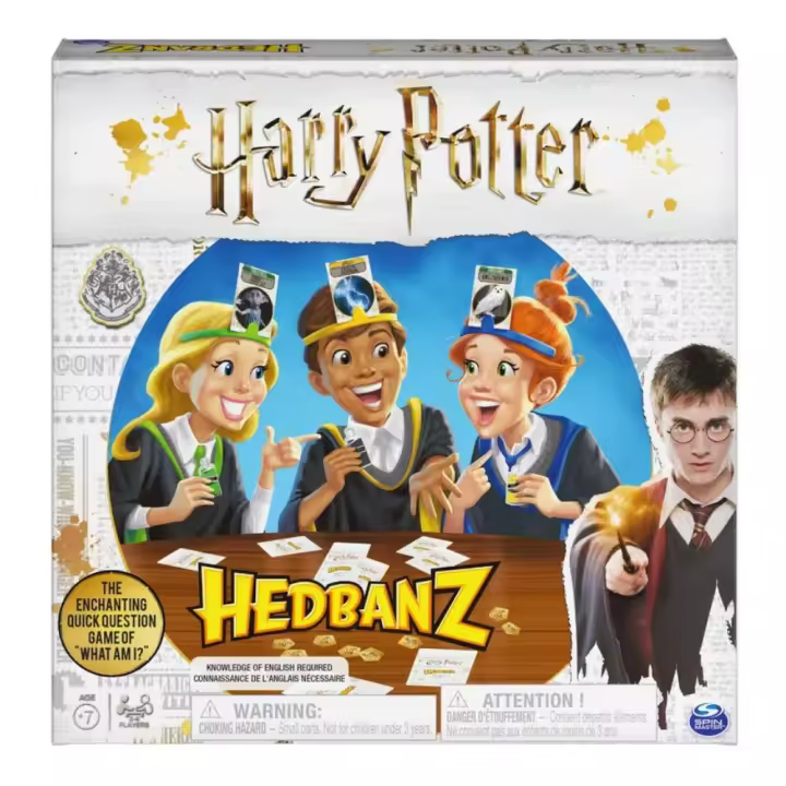 Hedbanz Harry Potter juego de mesa con 72 cartas de personajes Spin Master - 1