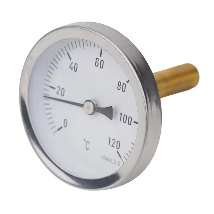 Termómetro De Acero Inoxidable Para Barbacoa Con Cobre 1/2" Tornillo Buffer Calentador Medidor De Temperatura 120°C Para Cocina - 1
