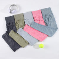 CHRLEISURE Pantalones De Yoga Para Mujer Lavados Leggings De Fitness Con Aros Treggings Elásticos Para Correr Actividad Física De Gimnasio - details 1