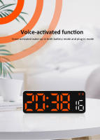 Reloj De Alarma Digital Con Control De Voz Multi-function LED Temp Date Display 12/24H Positivo/Contador Reloj De Mesa Decoración Para Habitación - details 6