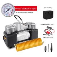 Compresor de Aire Eléctrico 12V 150PSI Doble Cilindro, Inflador Automático con Manómetro, Portátil Metal Resistente para Coche/Moto/SUV Neumáticos - details 8