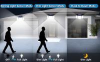 Lámpara Solar Exterior Con 3 Modos De Iluminación 348LED Luz De Pared Con Sensor De Movimiento PIR Impermeable Para Jardín Y Garage - details 6