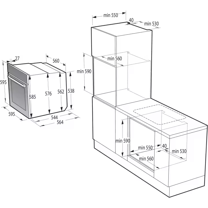 Horno Hisense BI62216AXE2 - 1