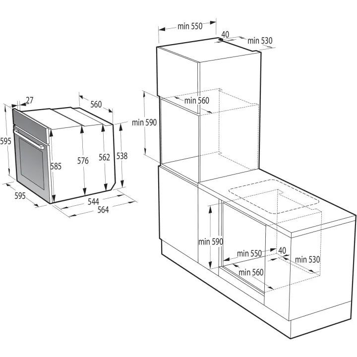 Horno Hisense BI62216AXE2 - 1