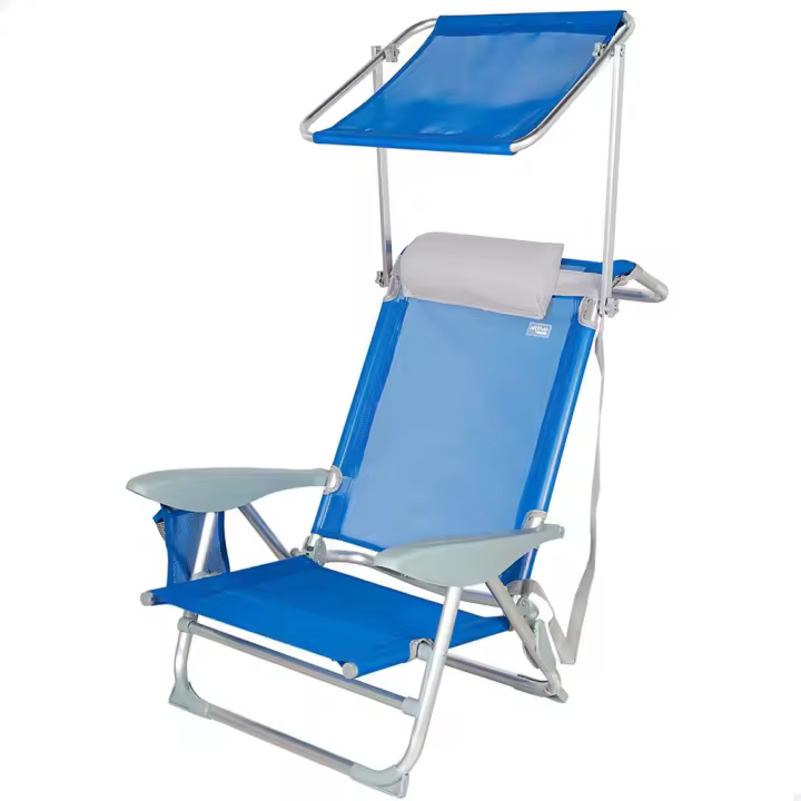 AKTIVE-SILLA PLAYA ALU47X43X67CM C/PARASOL+BOLSILLO+ASA- (Color Baby 62285) - 1