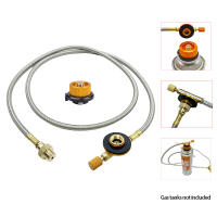 Conector De Camión Para Camping Y Acampada Adaptador De Válvula De Estufa a Gas Con Tubo Enredado Herramienta De Cocina Para Tanque De Gas - details 0