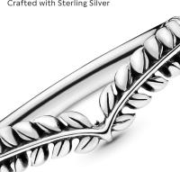 PANDORA Garden Anillo con diseño de Huese de la lucha con granos de Trigo de Plata, Comes con embalaje de Caja de Giano original. - details 1