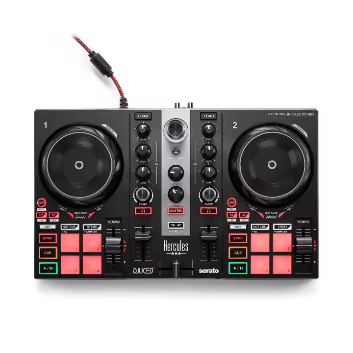 Hercules DJControl Inpulse 200 MK2 - Controladora de DJ para Aprender a Mezclar, Compatible con DJUCED y Serato DJ Lite - 1