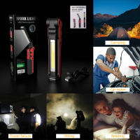 Lámpara De Trabajo LED COB Recargable USB Con Gancho Magnético Y Batería 18650 Torch Inspección Luz De Mano Impermeable 1200 Lumen - details 14