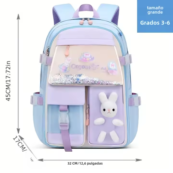 Mochila con hombros para niños, morral escolar para estudiantes de primaria, de grado 1-2-3-4-5-6, 6-12 años, nueva tendencia - 1
