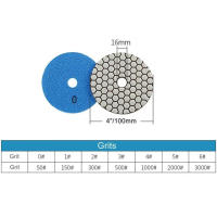 Pulidora De Diamante Seca De 4 Pulgadas Tipo F Flexible Para Pulido Y Grano De Piedra De Granito Y Mármol Herramientas De Pulido Y Mezcla - details 3