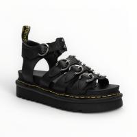 Sandalias Plataforma Negro y Blanco con Tiras y Pulsera Tobillera,Planta del pie Acolchada, Anillas Metálicas, Ajuste con Hebilla, Cómodas y Ligeras para Mujer - Tendencia desenfadado 2025 Dana - details 2
