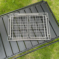 Cesta De Drenaje Para Camping IGT Con Soporte Para Platos Tazas Y Ollas Cesta De Almacenamiento Para Mesa IGT Estante De Expansión Lateral De Escritorio Material De Acero Inoxidable 304 - details 6