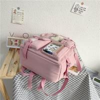 Mochila Kawaii De Japón Para Niñas De Escuela High School Con Múltiples Bolsillos Mochila Harajuku Para Mujeres De Nylon Resistente Color Negro Azul Blanco Rosa Morado - details 15