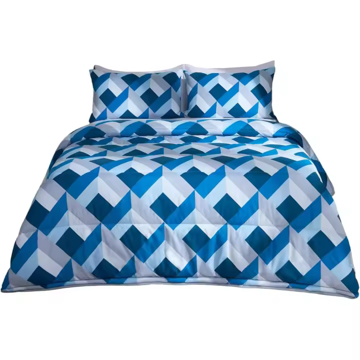 OHS Single Coverless Duvet 10.5 Tog, Soft Warm Microfibre Fabric Comfortable Year-Round Use Single Duvet Lightweight Washable Bedding Set with Pillowcase, Grey - 1