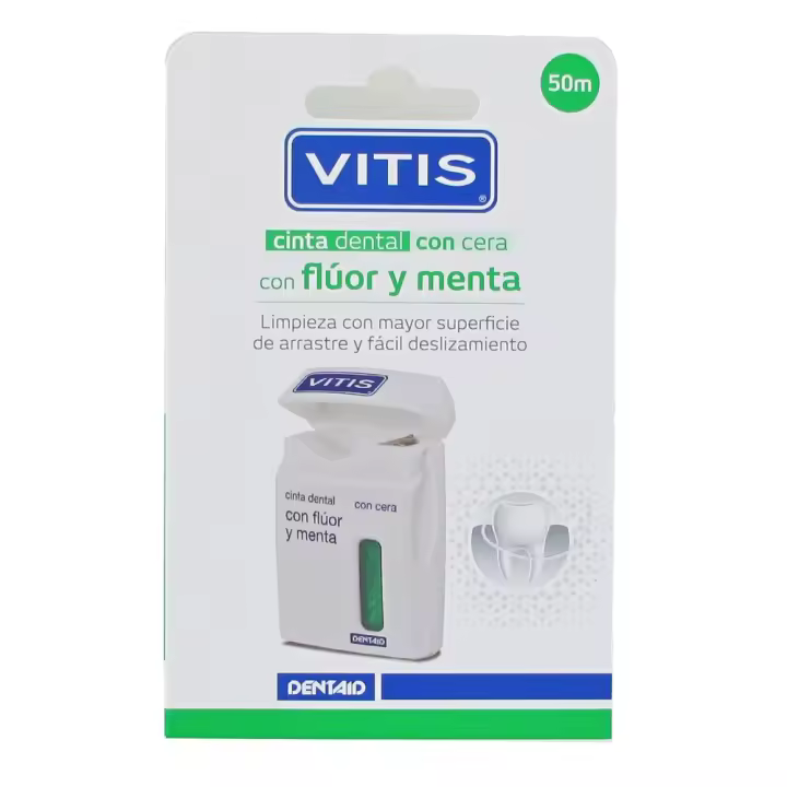 Dentaid  Vitis cinta dental con fluor y menta 50m - 1