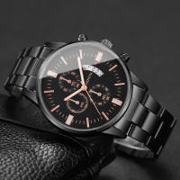 Reloj De Negocios Para Hombre Moda 3/4PCS Lujo Calendario Reloj De Cuarzo Sin Caja Material De Pulsera Y Caso De Aleación Resistencia a Agua Nula - details 10